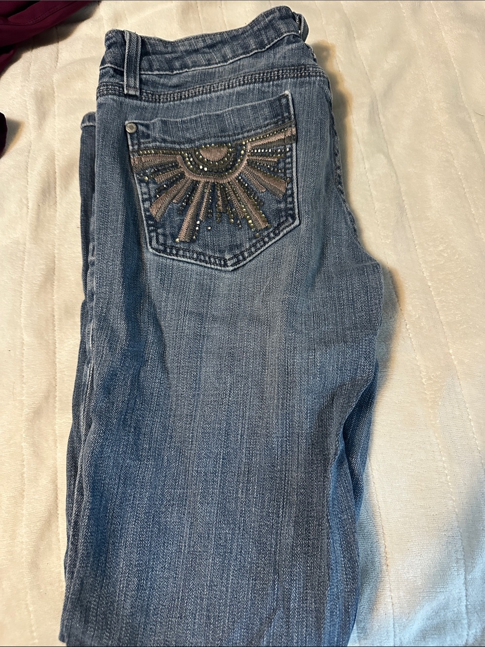Miss me Women's Blue Embellished Pocket Jeans